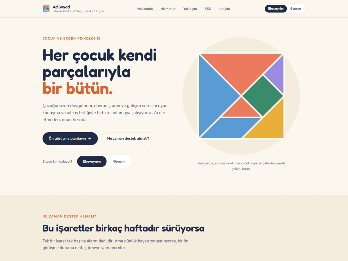 Tangram template preview